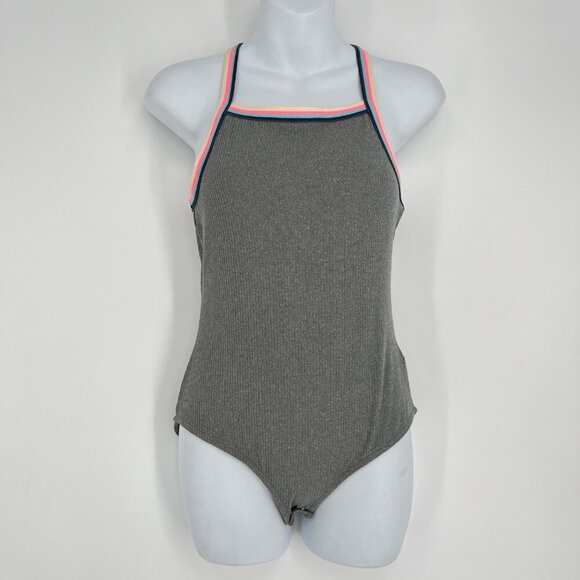 Epic Threads Womens Ribbed Knitted Tank Top With Multicolor Straps  Pewter Heath - Picture 1 of 6